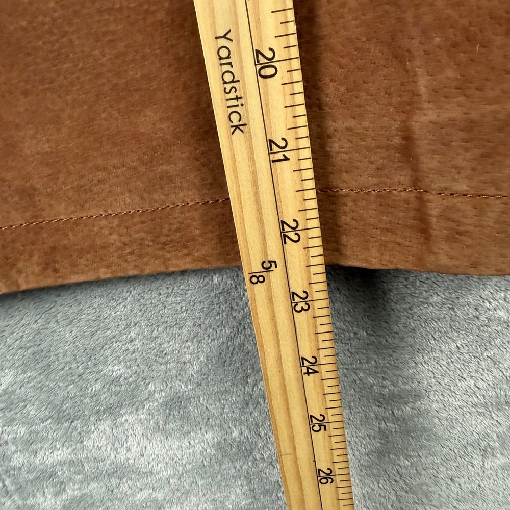 Pelle Studio Suede Skirt Women 14 Brown Good Vintage Midi Pencil Leather - Picture 5 of 5